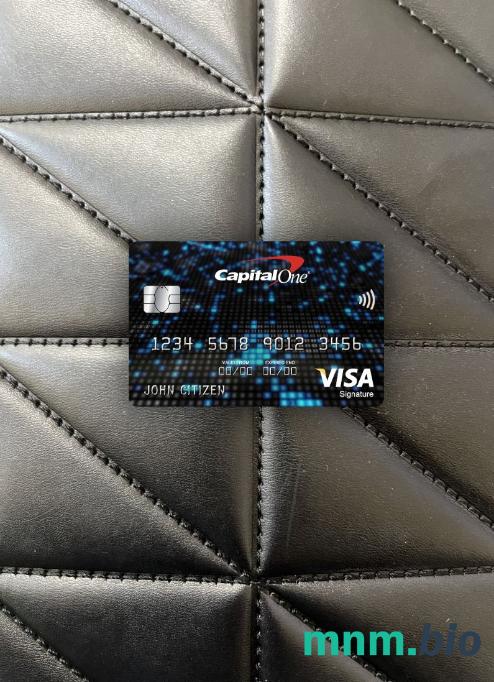 USA Capital One bank visa signature card wygląd fotograficzny skan PSD + zdjęcie